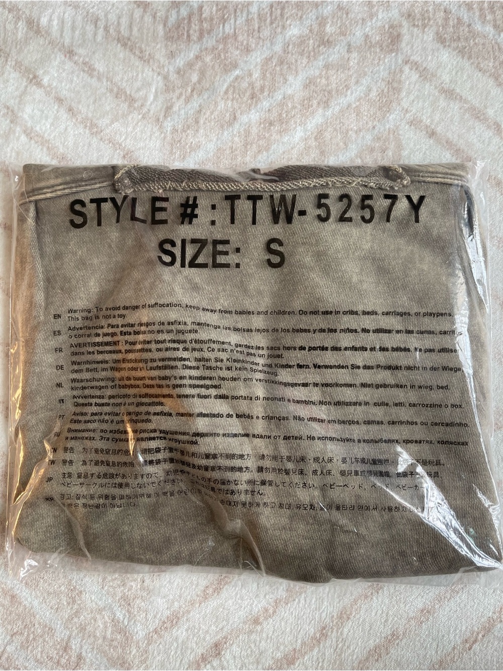 Zenana Acid Washed Mocha French Terry Cap Sleeve Top - Picture 2 of 2
